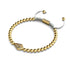 Cerf-volant | Or 18 carats et crème | Bracelet Charmballa en Cristal de Macramé
